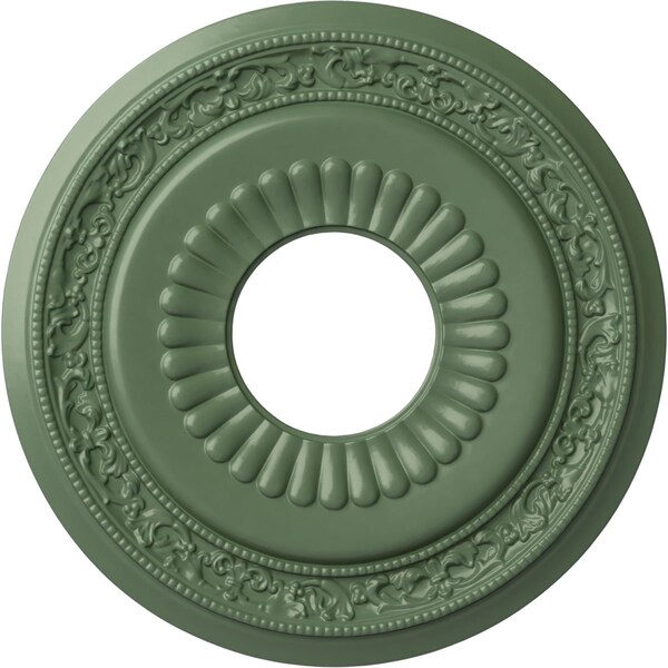 Ekena Millwork Lauren Ceiling Medallion (Canopies up to 6 1/4"), 20 5/8"OD x 6 1/4"ID x 1 3/8"P, Athenian Green CM20LNAGF - main